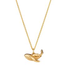 Yellow Gold Plated Mommy & Baby Whale Charm Necklace | Posh Totty Designs | Wolf & Badger Posh Totty, Baby Whale, Nickel Allergy, Metal Necklaces, Watch Necklace, For Lovers, Sterling Silver Necklace, Gold Plated Sterling Silver, Badger