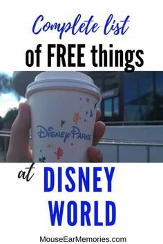 the complete list of free things at disney world