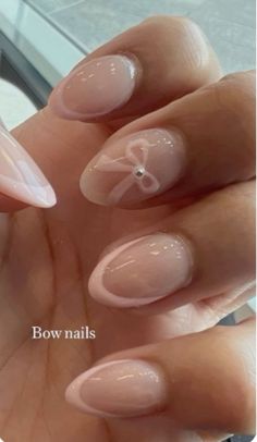 Bow Nails, Cute Simple Nails, Nagel Tips, Girly Acrylic Nails, Soft Nails