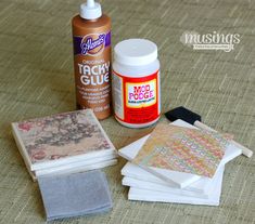 the supplies needed to make this craft include fabric, glue, and other items for making paper crafts