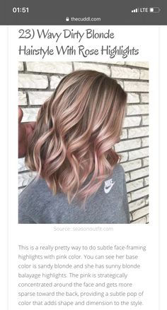 Rose Gold Hair Blonde, Carmel Hair Color, Gold Hair Colors, Hair Color Rose Gold, Super Hair, Hair Color Highlights, Trendy Hair Color, Rose Gold Hair