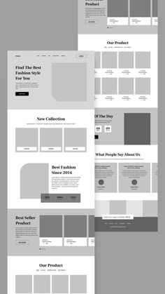 Fashion Ecommerce Wireframe Design | Landing page Template Wireframes For Website, Web Designer Logo Ideas, Figma Wireframe Design, Web Wireframe Layout, Portfolio Wireframe Website Designs, Website Wireframe Design Inspiration, E Commerce Wireframe, Wireframe Ecommerce Website, Ux Portfolio Layout