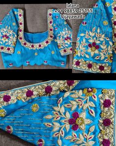 Simple Maggam Work Blouse, Simple Maggam Work, Blouse Design Aari Work, Maggam Designs, Blouse Maggam Work, Maggam Work Blouse, Maggam Work Designs, Birds Embroidery Designs, Punjabi Outfits