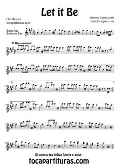 sheet music with the words let it be