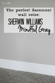 the perfect basement wall color sheryln williams's mindful gray by sherril gray