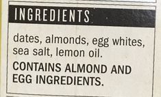 the label for an egg is shown in black and white