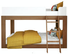 silhouette photo of a loft bed that has a mix between wood and white. Low Bunk Bed, Trending Furniture, Kid Bed, Low Bunk Beds, Twin Over Twin Bunk Bed, Big Kid Bed, Twin Bunk Bed, Top Bunk, Twin Bunk Beds