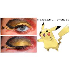 the pokemon pikachu eyeshade is yellow and has red eyeliners