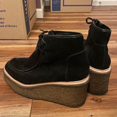 Original Platform Black Suede Booties By Jeffrey Campbell. Size 38 Black Suede Booties, Jeffrey Campbell Shoes, Suede Booties, Jeffrey Campbell, Black Suede, Bootie Boots, Ankle Boots, Women Shoes, Boots