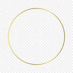 a gold circle frame on a transparent background