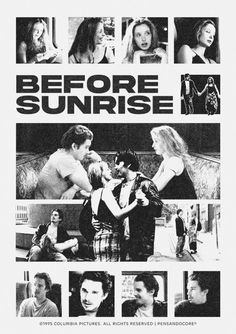 the movie poster for before sunrise