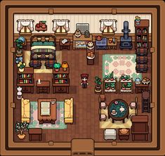 an overhead view of a living room and kitchen in the legend of zeolith