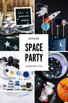 the modern space party is ready to be eaten