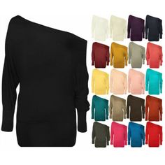 Trendy Fashion Womens BATWING plus size baggy top jumper jersey ladies long sleeve plain uk8-26, Fashion Womens Dresses Baggy Jumpers, Baggy Tops, Dress Sleeves, Batwing Top, Women Tunic Tops, Body Dress, Celebrity Dresses, Top Dress, Tunic Top