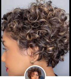 Afro Styles, Curly Hair Trends, Corte Bob, Afro Style, Short Hair Trends, Curly Pixie, Makeup Tattoos, Penteado Cabelo Curto, Hair Clothes