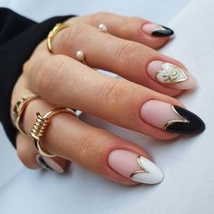 Black Wedding Nails, Acrylic Nails Natural, Nail Swag, Beauty Nail, French Tip Nails, Perfect Nails, Black Nails, Wedding Nails