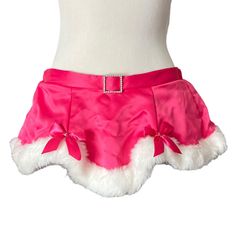 Nwt Victorias Secret Pink Satin Santa Skirt Comes In Vs Pink Box! Elastic Back One Size (See Measurements) Fur Trimmed With Tulle Underneath That Shows At Bottom Excellent Condition Approximate Measurements (Flat Across) Waist - 13.5" Length - 7.5" Pink Lined Skirt For Winter, Winter Pink Lined Bottoms, Pink Skirt For Winter, Fitted Skirt For Winter Holidays, Santa Skirt, Bad Girls Club, Pink Box, Pink Satin, Bad Girl