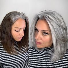 Hairdresser-Gray-Hair-Makeovers-Jack-Martin Long Gray Hair, Hair Makeover