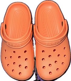 Orange Round Toe Clogs With Rubber Sole, Casual Orange Clogs With Rubber Sole, Orange Closed Toe Clogs With Rubber Sole, Casual Orange Round Toe Clogs, Casual Orange Clogs With Round Toe, Orange Casual Synthetic Clogs, Orange Synthetic Casual Clogs, Casual Orange Synthetic Clogs, Orange Synthetic Clogs With Round Toe