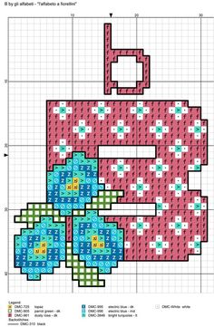 a cross stitch pattern with flowers on it