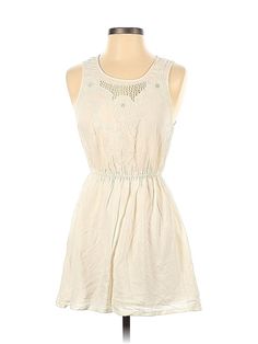 Forever 21 Casual Dress Size: Small Ivory Dresses - used. No Fabric Content, Keyhole, Short, Sleeveless | Forever 21 Casual Dress: Ivory Dresses - Used - Size Small Off White Sleeveless Cotton Mini Dress, Spring Sleeveless Mini Dress By Forever 21, Fitted Sleeveless Sundress By Forever 21, Fitted Sleeveless Sundress From Forever 21, Forever 21 Sleeveless Mini Dress For Spring, Forever 21 Sleeveless Spring Dress, Forever 21 Sleeveless Summer Mini Dress, Forever 21 Sleeveless Beach Dress, Forever 21 Sleeveless Sundress