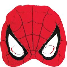 a close up of a spiderman mask on a white background