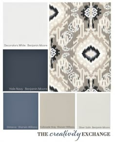 the creativity exchange color scheme is blue, gray and white