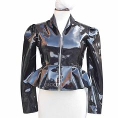 Women Night Black Vinyl PVC Leather Mini Dress | Sexy Weetlok Frock Jacket - Jacket Hunt Fitted Gothic Outerwear For Night Out, Vinyl Jacket, Vinyl Dress, Vinyl Clothing, Fashion D, Leather Mini Dress, Black Vinyl, Leather Mini, Women's Fashion