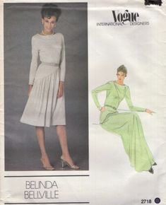 an image of a woman in a dress on the cover of a sewing pattern,