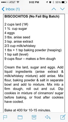 an iphone screen showing the instructions for baking