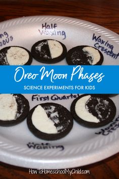 oreo moon phases on a paper plate