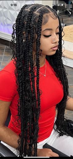 Lady Haircut, Jumbo Knotless, Corn Rows, Autumn Hair, Nails Arts, Jumbo Box Braids, Goddess Braids Hairstyles, French Braids, 50 Hair