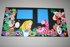 the letter f is decorated with cartoon characters