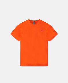 Summer Athleisure T-shirt With Logo Print, Relaxed Fit Sportswear T-shirt For Summer, Summer Cotton Activewear With Adidas Logo, Basic Summer Sports T-shirt, Summer Sportswear T-shirt With Relaxed Fit, Orange Crew Neck Sports Top, Summer Sportswear T-shirt With Adidas Logo, Orange Athleisure Top For Streetwear, Adidas Logo Sportswear T-shirt For Summer