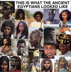 an image of african people with captioning about the ancient egyptians looked like