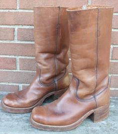 Frye Men's Vintage Brown Leather Campus Boots Size 9 D Nice! 2550 Black Label Campus Boots, Vintage Boots, Popular Colors, Mens Shoes Boots, Black Label, Vintage Brown, Popular Style, Vintage Men, Brown Leather