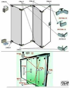 the diagram shows different parts of an enclosure