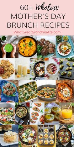 mother's day brunch recipe collage