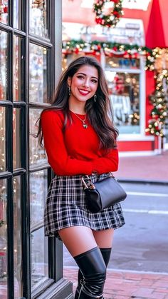 Trendy Date Night Outfit, Christmas Day Outfit, Christmas Look