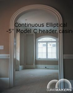 an empty room with the words continuous ellipital 5 model c header casino