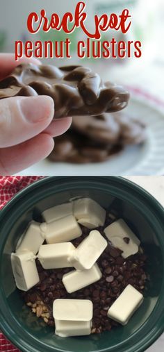 there is a bowl with chocolate and marshmallows in it