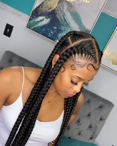 Cornrows And Twists, Big Cornrows Hairstyles, Braids Big, Black Ponytail, Weave Hairstyles Braided, Two Braid Hairstyles, Twisted Hair, Woman Hairstyles