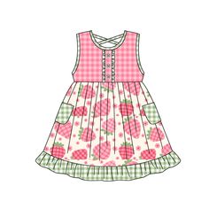 Fabric : Milk Silk pre-order,no moq this is my facebook group , you can contact me therethis is my link :https://www.facebook.com/groups/586525281708735/?ref=share Cute Plaid Sleeveless Dress, Cute Sleeveless Plaid Dress, Casual Pink Sleeveless Plaid Dress, Cute Sleeveless Cotton Plaid Dress, Pink Cotton Dress With Strawberry Print, Sweet Pink Strawberry Print Dress, Summer Dresses Knee Length, Girls Ruffle Dress