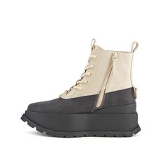 The Roko Patrol Boot is a functional lace-up style for everyday wear, featuring a vegetan leather and rubber coated nylon upper, a bold cleated outsole, UN's signature aesthetics, signature pull-ups, and a defining block logo.  Product Note: The midsole is made from polyurethane, a durable, lightweight, and flexible material with subtle micropores that will vary in texture. Vegetan leather and rubber-coated nylon upper Leather lining Rubber outsole September Birthstone Jewelry, Jewelry Ring Box, Gifts For New Mums, Pearl Jewellery Earrings, Eye Jewelry, Evil Eye Jewelry, Up Styles, Gifts For New Moms, Gifts For Mum