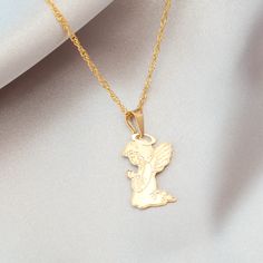 Guardian Angel Necklace (Gold) Types Of Angels, Guardian Angel Necklace, Your Guardian Angel, Guardian Angels, Eco Friendly Jewelry, Guardian Angel, Dainty Necklace, Necklace Gold