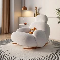 White Living Room Chairs, Single Couch, Small Sectional Sofa, Cream Living Rooms, Interior Design Per La Casa, Lounge Chairs Living Room, Lazy Sofa, Salon Chairs, White Living