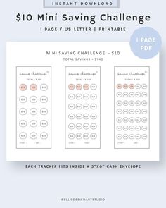 the $ 10 mini saving challenge is here