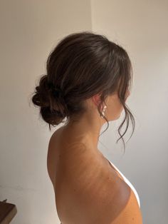 Bridal hairstyles, updos, half up styles, messy buns, ponytails, boho braids, ohio hairstylist, ohio weddings, veil placement, delaware ohio, bridesmaid hairstyles, high buns, slicked back wedding hairstlyle, curly hair, formal styles, low buns, sleek bun Low Bun For Bridesmaid, Formal Hair Low Bun, Hoco Hairstyles Updo Easy, Hoco Bun Updos, Hair Up Inspo Hairstyles, Hoco Hairstyles Updo Bun, Wedding Hair Inspo Updo, Low Messy Bun Bridesmaid, Classy Wedding Bun