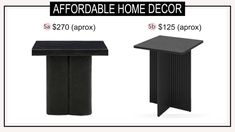 black side tables affordable home decor Rh Cloud Sectional, Black Side Tables, Decor From Amazon, Side Table Styling, Sofa Inspiration, Side Table Decor, Perfect Coffee Table, Look Expensive, Black Side Table