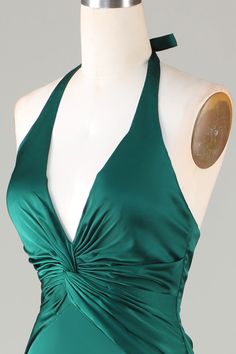 Emerald Dress Formal, Forest Green Formal Dress, Dark Green Bodycon Dress, Mermaid Bridesmaid Dress, Forest Green Dress, Dark Green Bridesmaid Dress, Satin Bridesmaid Dress, Lovely Partner, Mermaid Bridesmaid